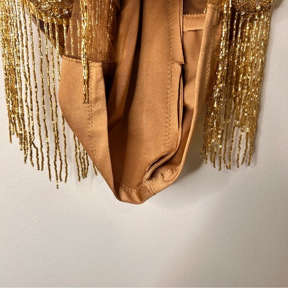 LoveSohnaDesigns Elegant Gold Embellished Mini Dress - (Custom Size) - Picture 10 of 15